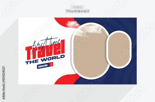 Travel or Tourism video thumbnail Templates Design

