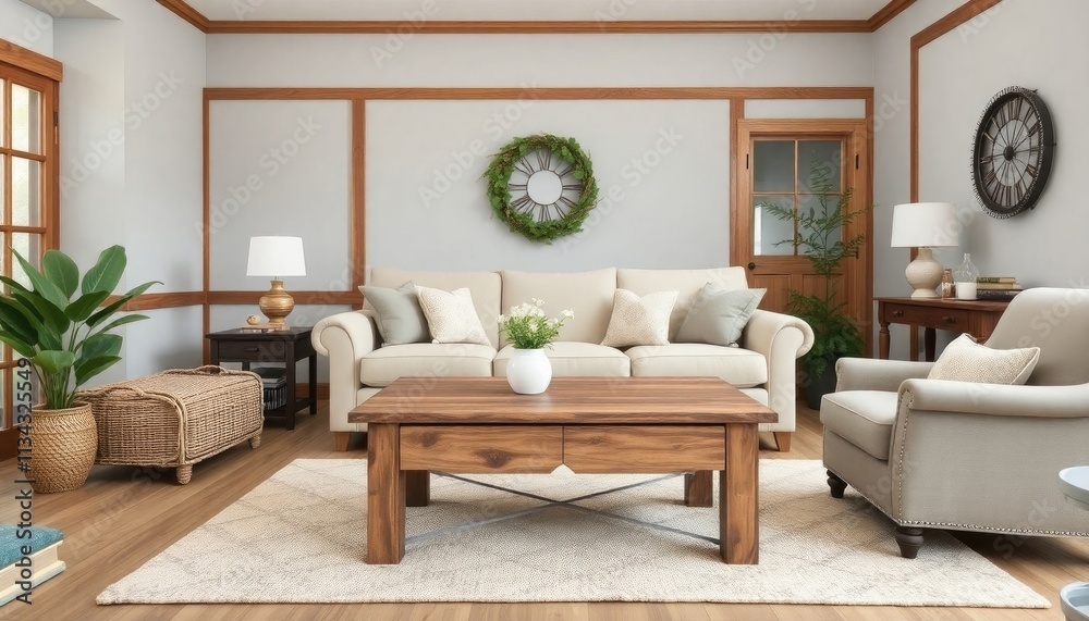 Obraz premium Serene Living Room Space