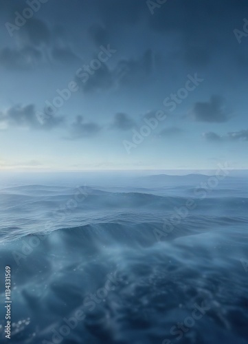 Wallpaper Mural Muted blue gradient pattern resembling a misty morning sky or a still ocean surface, soft colors, ethereal ambiance Torontodigital.ca