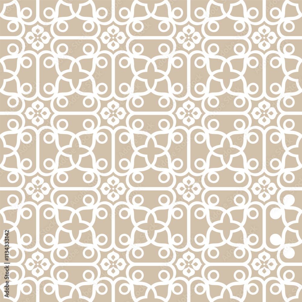 Abstract floral seamless pattern. Beige and white. Vector background. Abstract floral seamless pattern. Beige and white. Vector background.