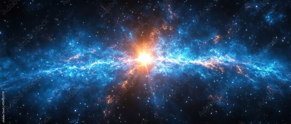 Obraz premium Cosmic explosion of colors in a star galaxy