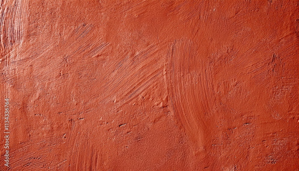 Naklejka premium A bold reddish-brown painted texture featuring prominent brushstrokes and a matte finish.