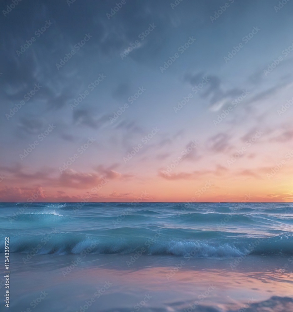 Gradual transition of peach hues blending into soft blue shades, gentle shift, serene atmosphere, warm to cool tones Gradual transition of peach hues blending into soft blue shades, gentle shift, serene atmosphere, warm to cool tones