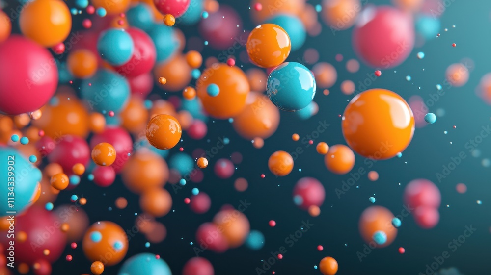Colorful abstract spheres in motion. Colorful abstract spheres in motion.