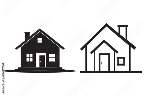 Simple silhouette home