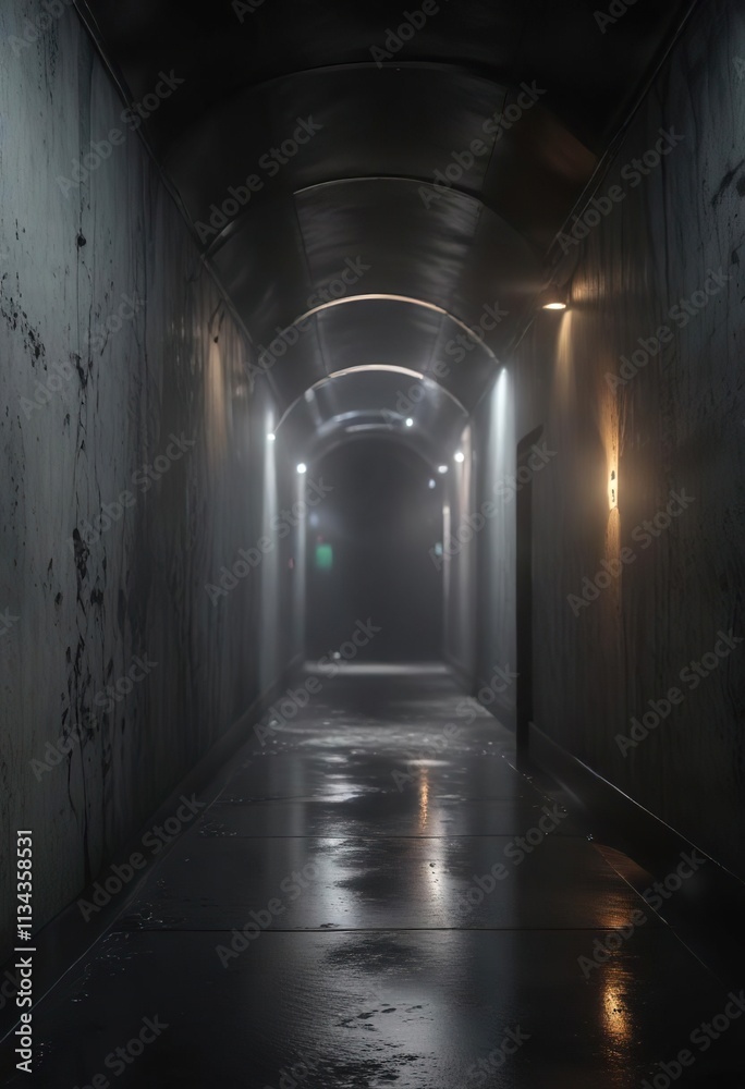 A serene tunnel of soft, ethereal light envelops a vast, darkened space, glow, radiant, vastness A serene tunnel of soft, ethereal light envelops a vast, darkened space, glow, radiant, vastness