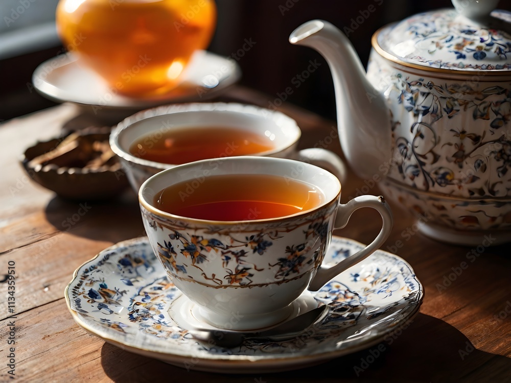 a cup of warm tea in the morning a cup of warm tea in the morning