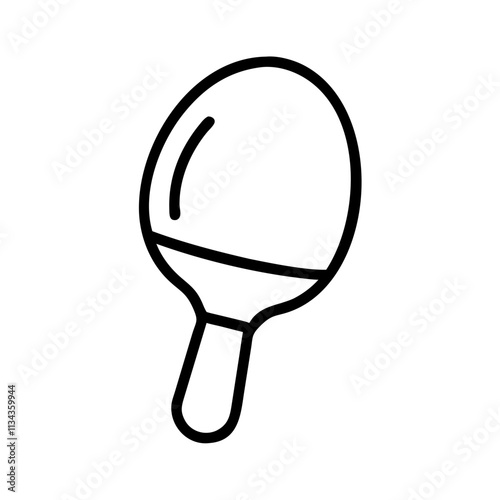 Line icon of a table tennis racket, concept of sports equipment and ping pong