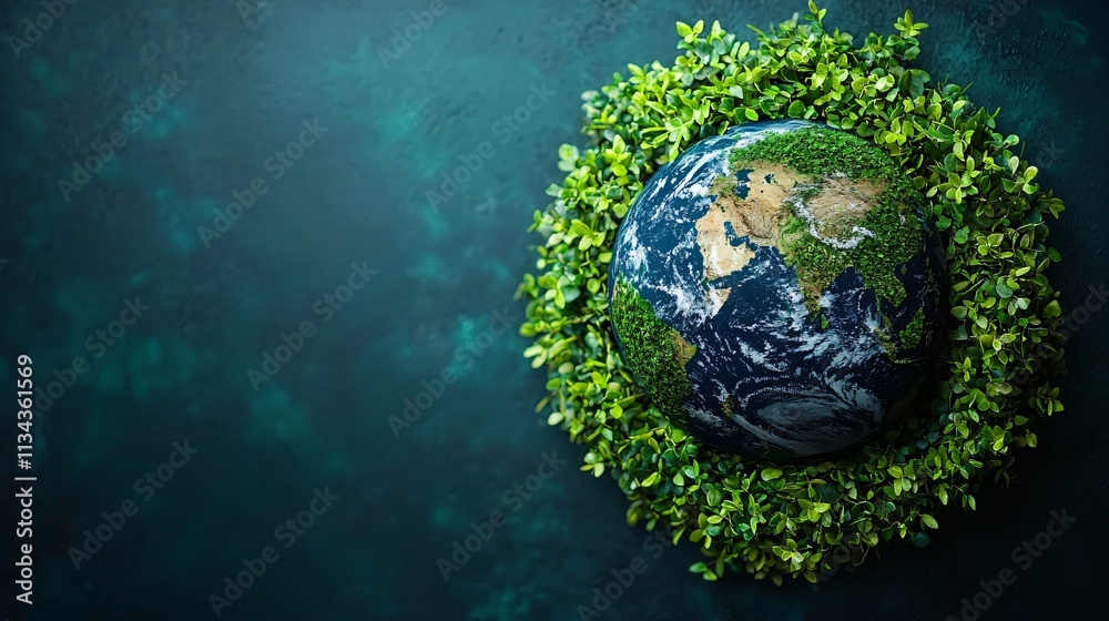 Fototapeta premium Green Planet Earth Ecology Sustainability Nature Go Green