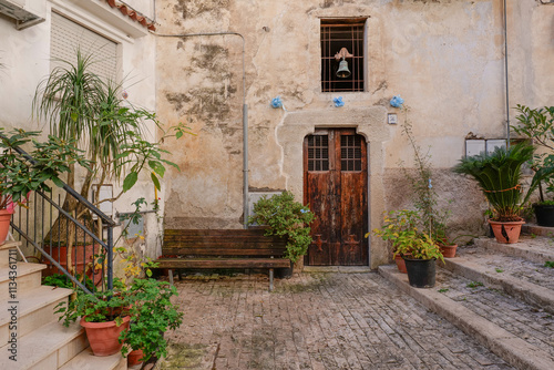 Wallpaper Mural The facade of a small church among the alleys of Maranola, a small medieval town in the municipality of Formia, Italy. Torontodigital.ca