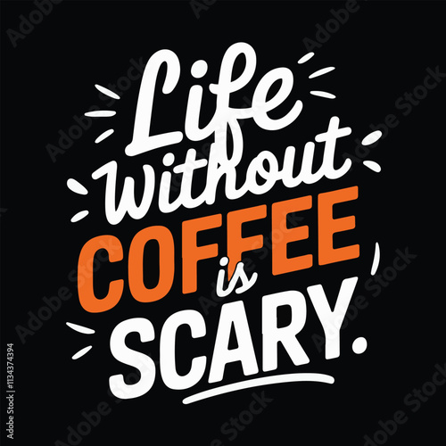 Coffee shirt designs | motivational typography t shirt design photo