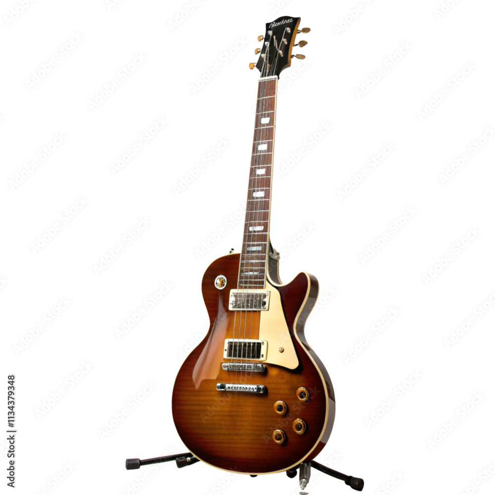 acoustic guitar isolated on white with stand acoustic guitar isolated on white with stand