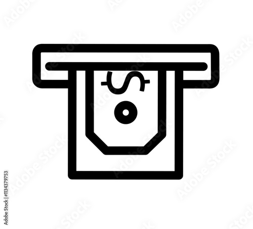 money withdrawal icon vector on white background. withdraw icon
