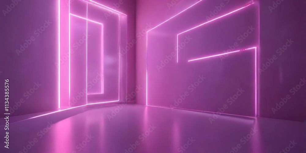 Softly glowing neon lights in a pastel pink and purple hue , pink, atmosphere