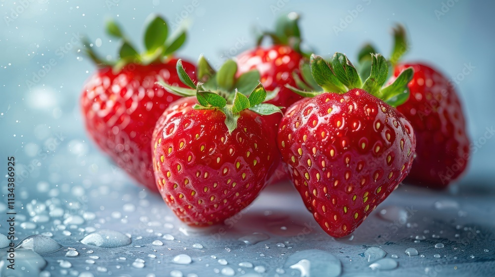 Macro photo of fresh strawberries with bright colors. Macro photo of fresh strawberries with bright colors.