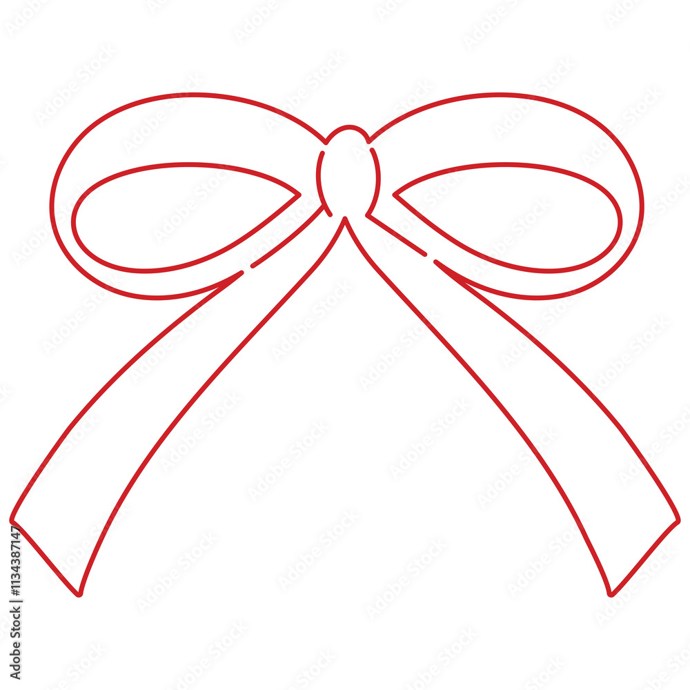 Red bow or ribbon outline for Christmas and New Year festive decoration, colouring book, art, painting, tattoo, patch, brooch, fabric print, breast cancer awareness campaign, fashion, accessory, women Red bow or ribbon outline for Christmas and New Year festive decoration, colouring book, art, painting, tattoo, patch, brooch, fabric print, breast cancer awareness campaign, fashion, accessory, women
