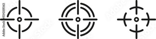 Crosshair target destination icon vector illustration design