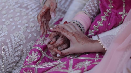 A Slow Motion Shot of an Indian Wedding where rituals are being performed in India
 photo