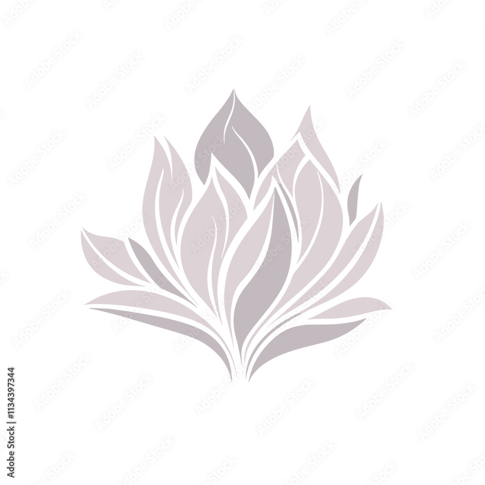 Minimalist flower art in soft gray tones. Minimalist flower art in soft gray tones.