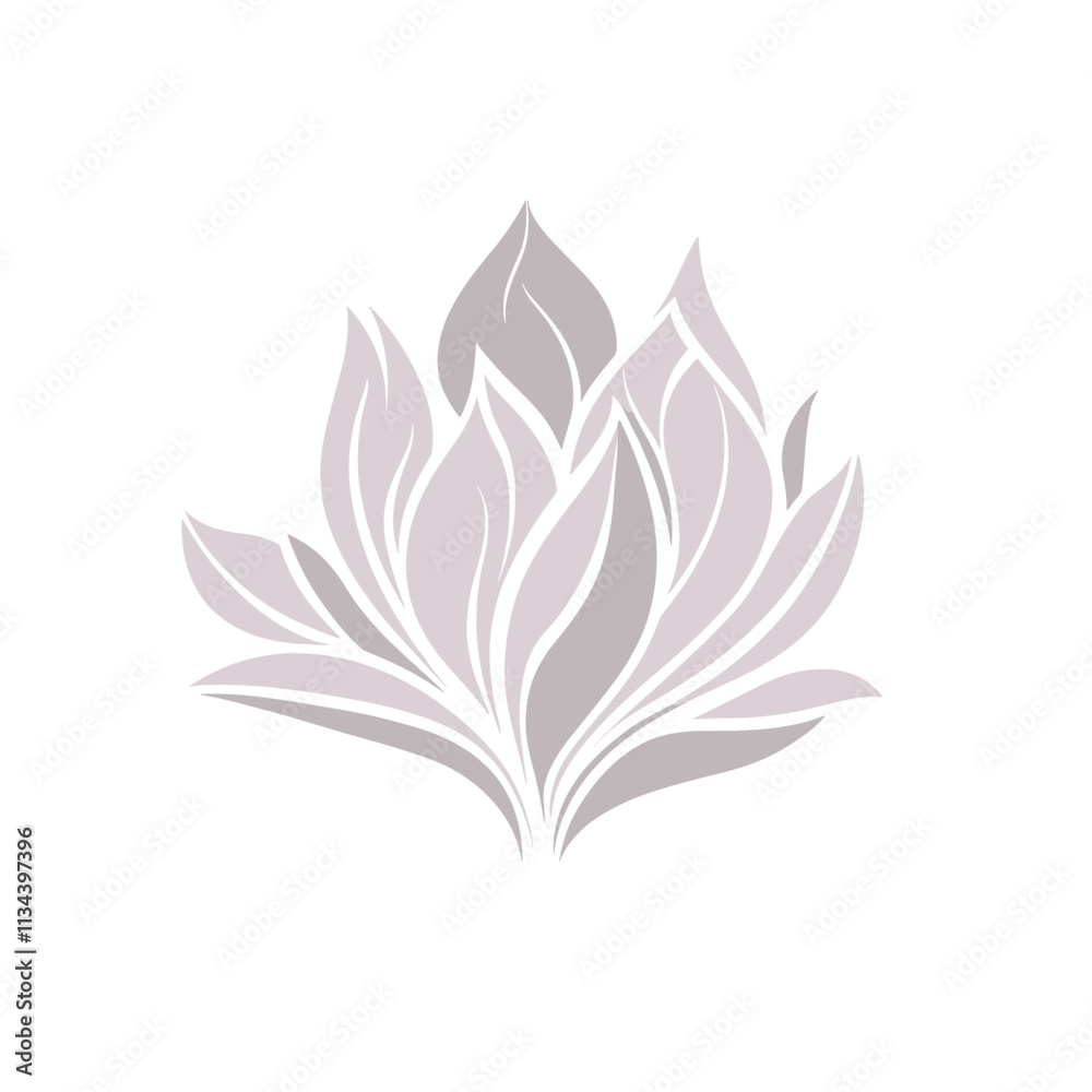 Minimalist flower art in soft gray tones. Minimalist flower art in soft gray tones.