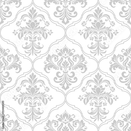 Seamless damask patterns for ornament, wallpaper, packaging, vector background