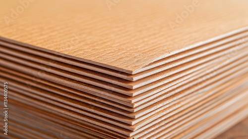 A macro shot of a stack of thick, heavily textured brown cardstock, showcasing the intricate details and layered edges, perfect for design or craft projects