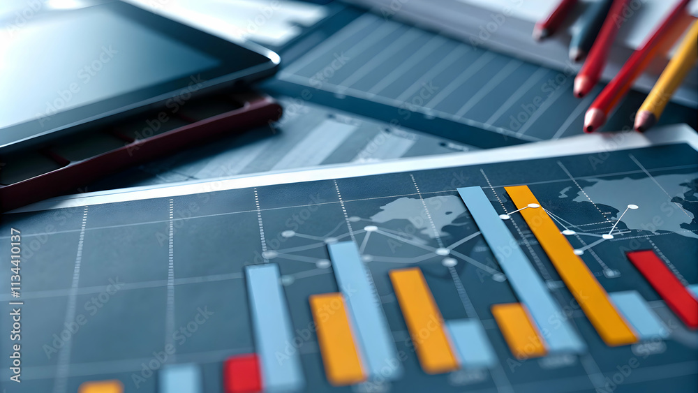 Macro Shot Logistics Planner Desk Digital Maps Cost Charts Tablet Strategic Planning Copy Space Macro Shot Logistics Planner Desk Digital Maps Cost Charts Tablet Strategic Planning Copy Space