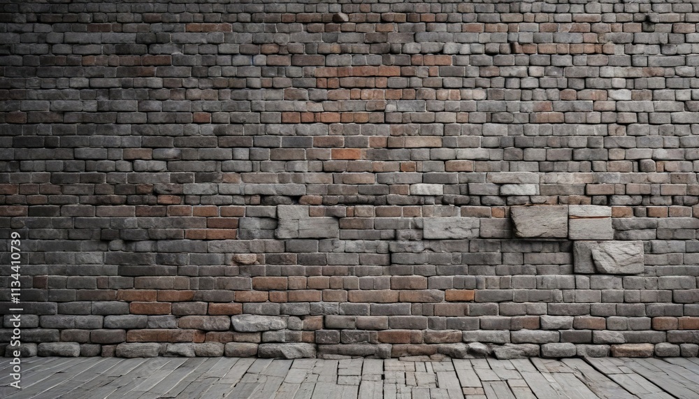 Distressed gray brick wall with a rough-hewn texture , concrete, aged, stone Distressed gray brick wall with a rough-hewn texture , concrete, aged, stone
