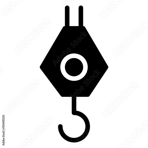 crane hook solid icon	
