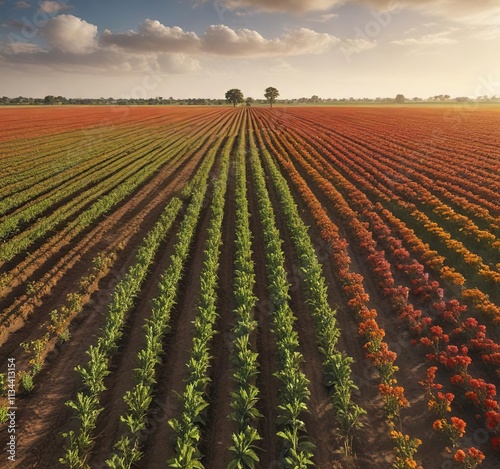 Agricultural field with crops in Floresville Texas , fields, agriculture photo