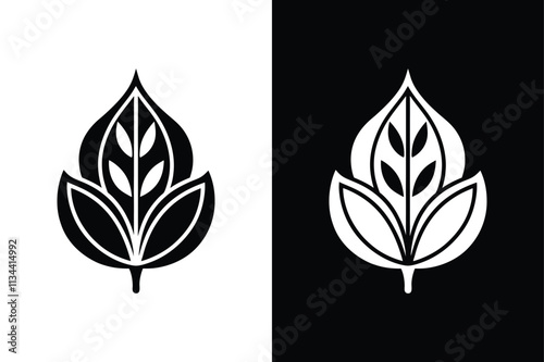 Bold Fenugreek Leaves Glyph Icon. Herb Element in Silhouette Design