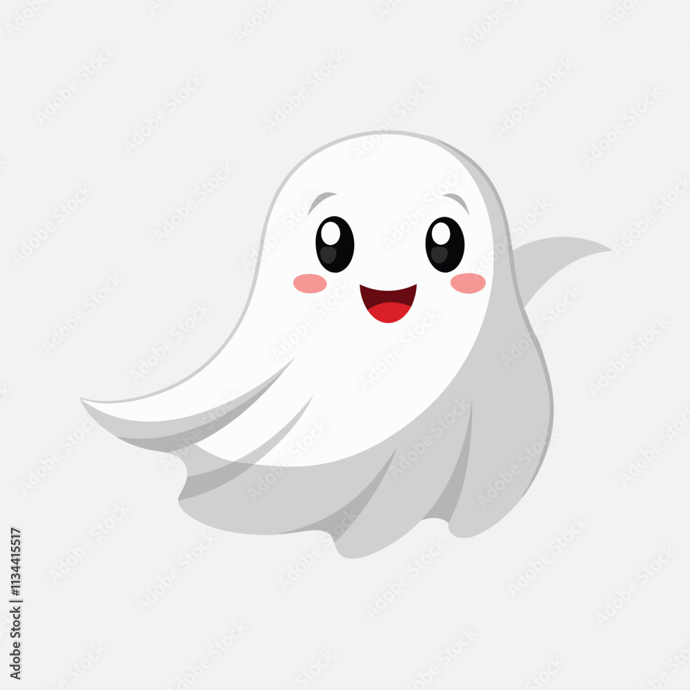 Halloween ghost in isolated black and white background Halloween ghost in isolated black and white background