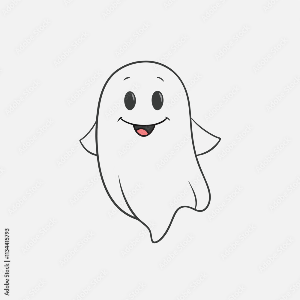 Halloween ghost in isolated black and white background Halloween ghost in isolated black and white background
