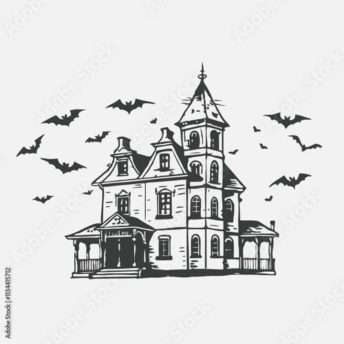 House icon. Black silhouette, Isolated object on a white background. Isolate.