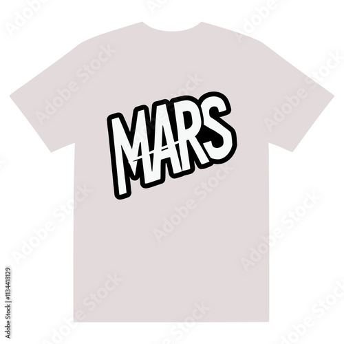 mars planet t shirt fashion lifestyle vector illustration template design