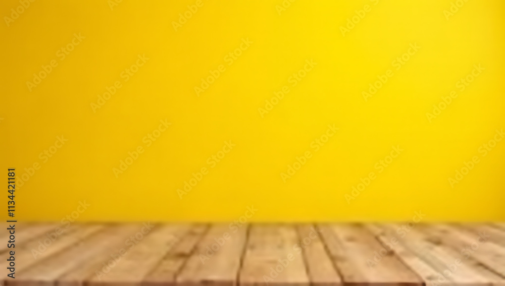 A simple wooden table stands empty against a dark yellow wall, ideal for displaying products and creating key visuals._00001_ A simple wooden table stands empty against a dark yellow wall, ideal for displaying products and creating key visuals._00001_