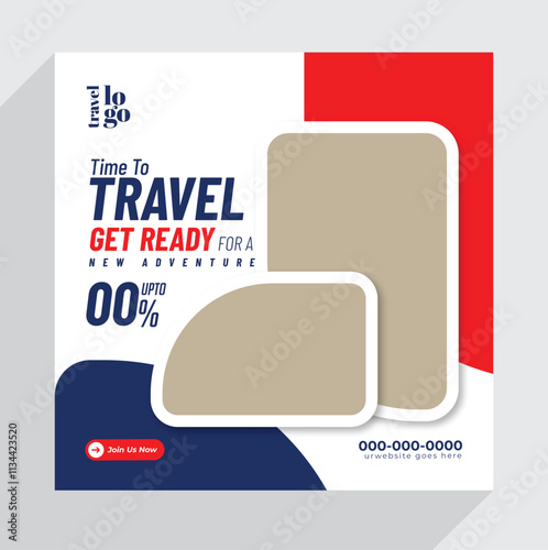 Travel or Tourism Social Media Post Templates Design
