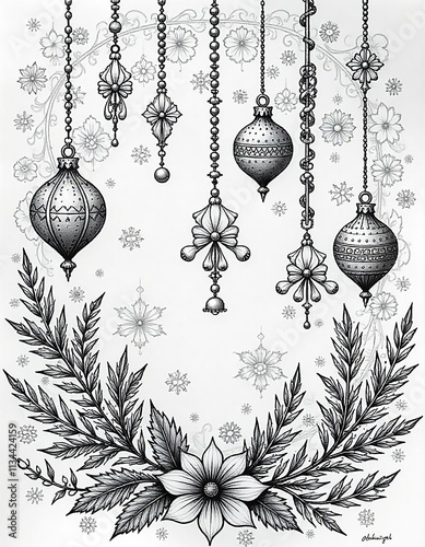 Wallpaper Mural set of christmas elements Torontodigital.ca