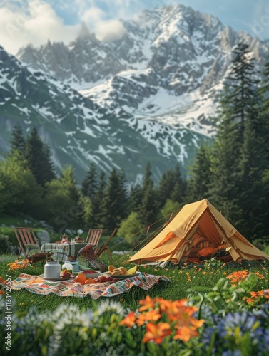 Camping in the mountains