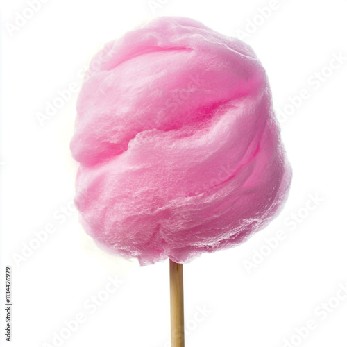 pink cotton candy isolated on white background. photo