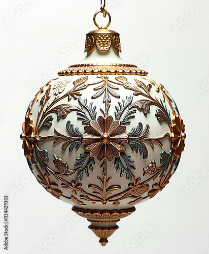 Wallpaper Mural golden christmas tree ornament Torontodigital.ca