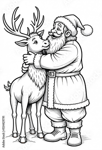 Wallpaper Mural santa claus with reindeer Torontodigital.ca