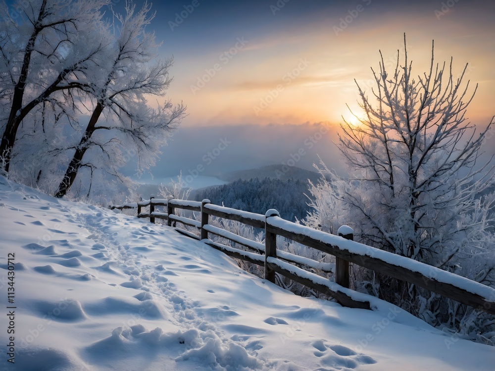 Naklejka premium winter background