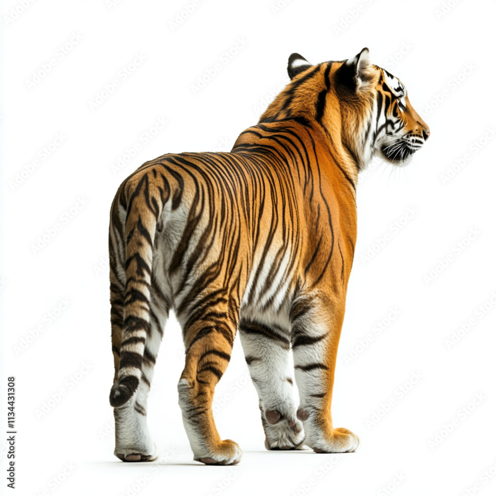 Fototapeta premium Royal Bengal tiger isolated on a transparent background 