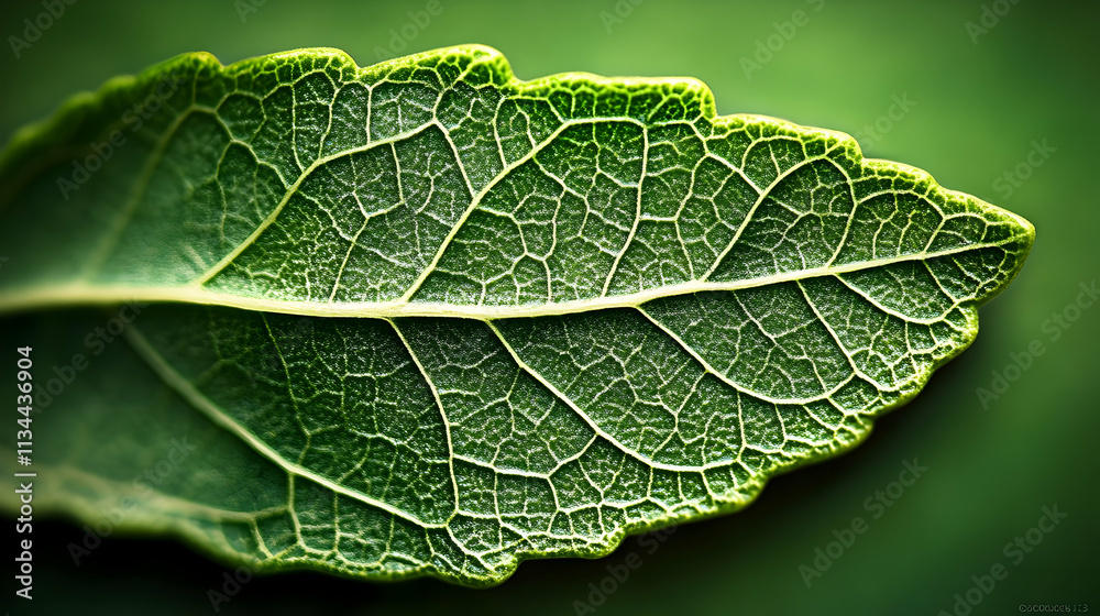 Close-up of a vibrant green leaf, showcasing intricate vein details against a blurred background. Close-up of a vibrant green leaf, showcasing intricate vein details against a blurred background.
