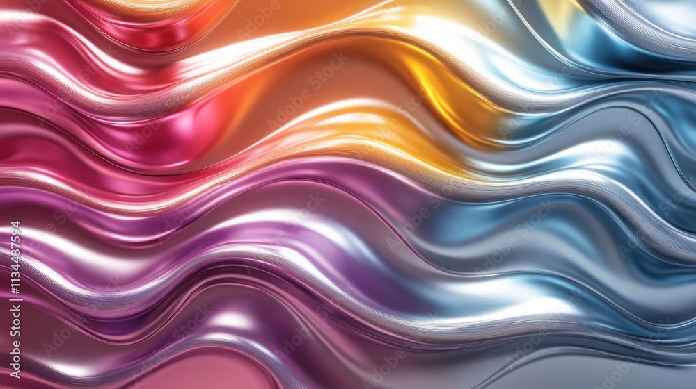 Fototapeta premium Vibrant swirls of color blend together, creating a mesmerizing abstract display of movement and light in a dynamic landscape