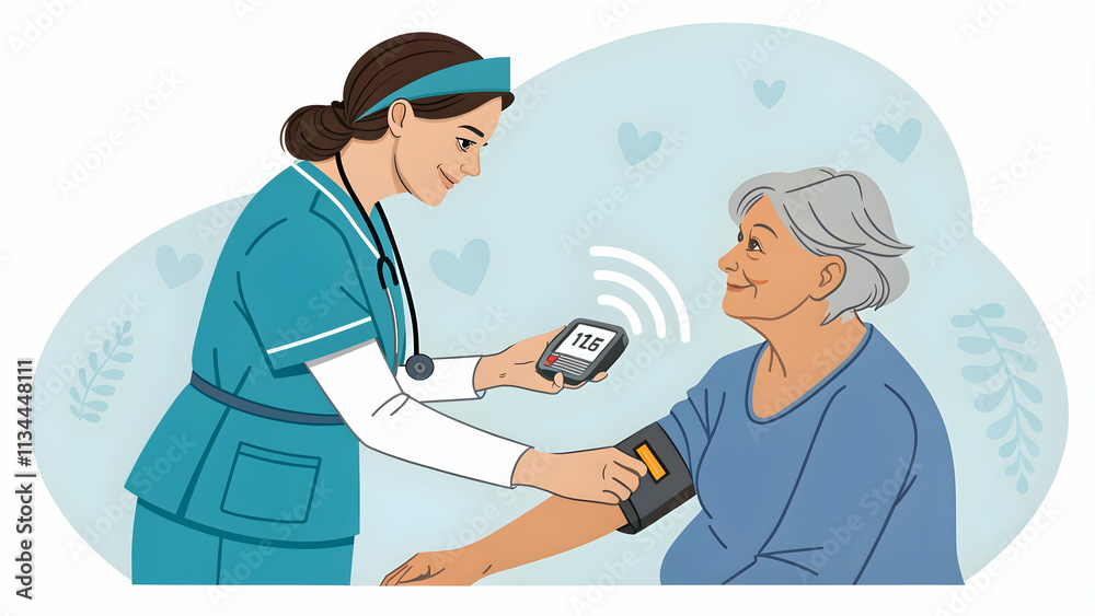 Nurse Scanning Patient Wristband with Handheld Device for Efficient Healthcare Innovation and Accuracy