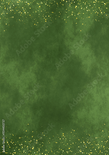 上下キラキラ×和風背景2(深緑)