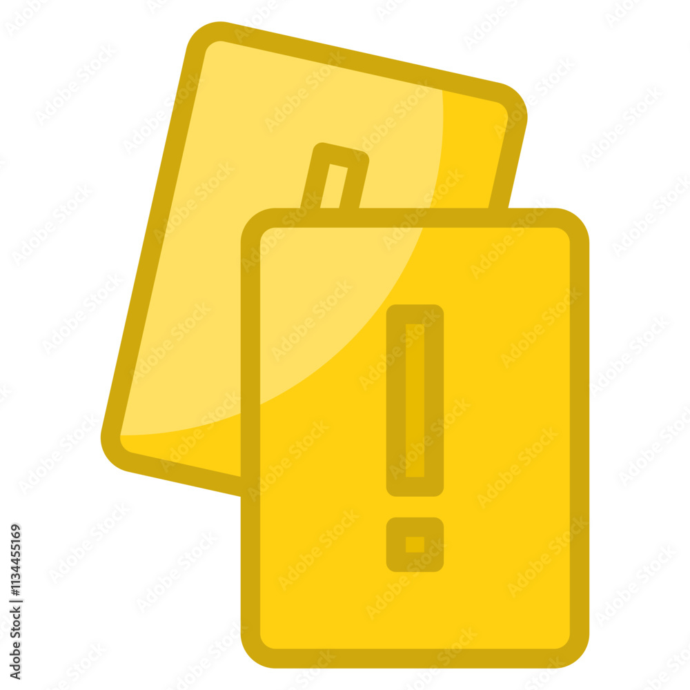 Yellow Card Icon Element For Design Yellow Card Icon Element For Design