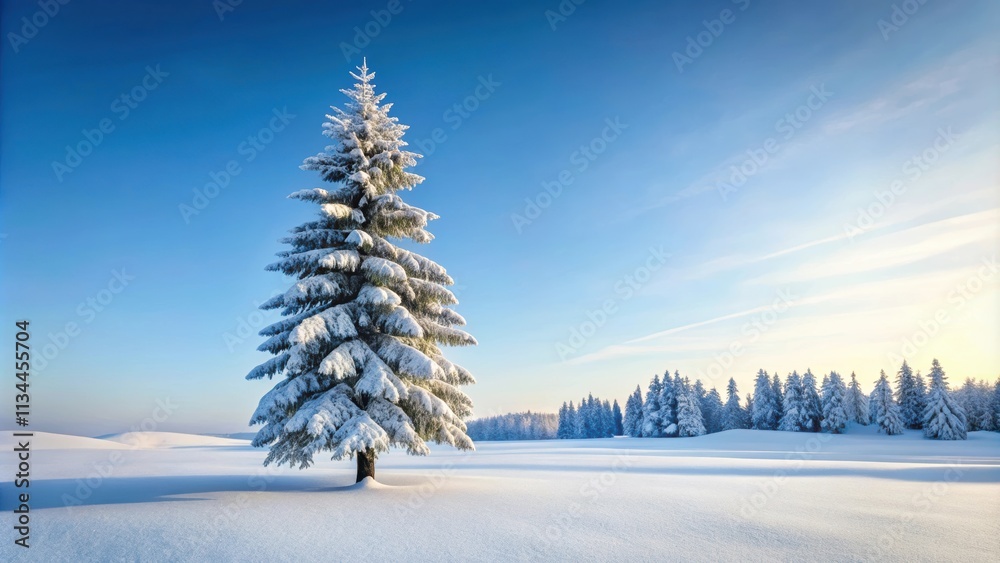 Snow covered pine tree standing tall in a serene winter landscape, snow, winter, pine tree, cold, serene, snowy, white Snow covered pine tree standing tall in a serene winter landscape, snow, winter, pine tree, cold, serene, snowy, white